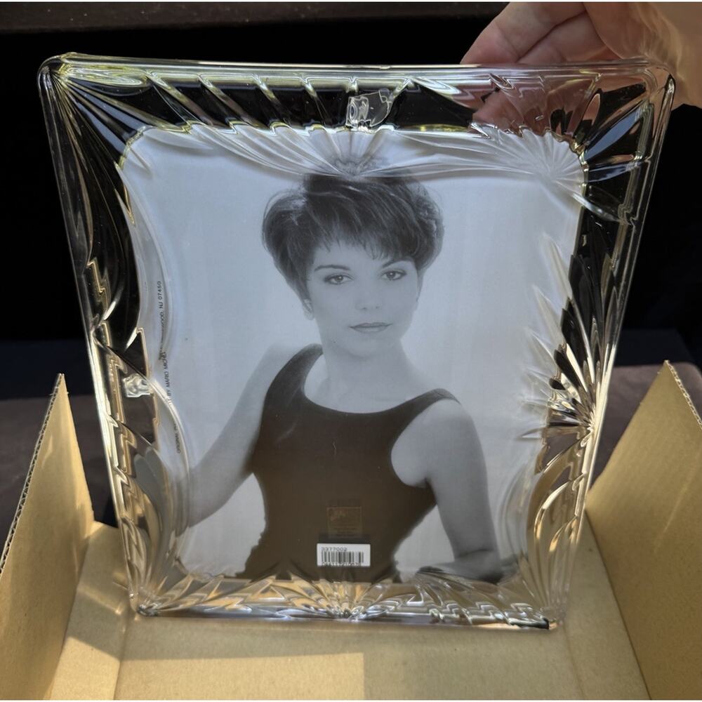 Brand New Lead Crystal Picture Frame Fifth Avenue Silhouette 8 X 10 Photo